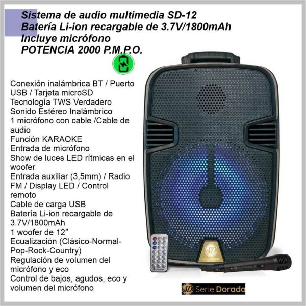 Sistema de Audio SERIE DORADA SD-12