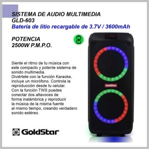 Sistema de audio GOLDSTAR GLD-603