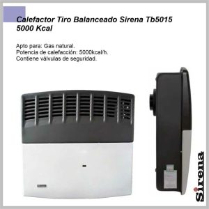 Calefactor tiro balanceado  SIRENA 5000KCAL TB-5015