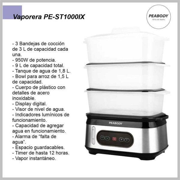 Vaporera PEABODY PE-ST1000IX