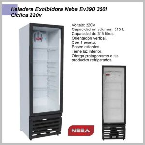 Exhibidora NEBA EV390 350lts