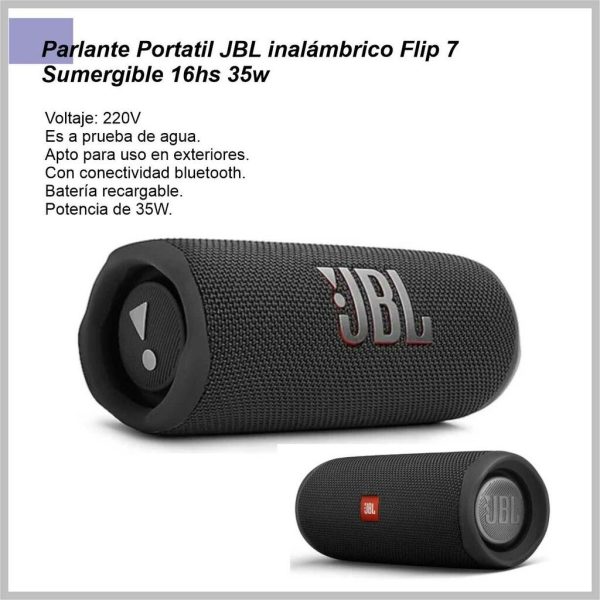 Parlante JBL Flip 7 Black JBLFLIP7BLKAM