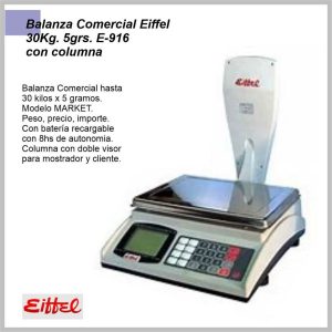 Balanza comercial EIFFEL con columna – modelo Market x 30kg E-916