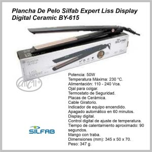 Planchita de pelo superficie ceramica SILFAB  58W BY-615