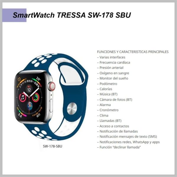 Reloj SmartWatch TRESSA SW-178/SBU