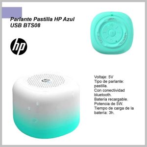 Parlante pastilla HP azul USB BTS08 HP-53-BTS08-AZ