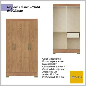 Ropero DELOS ROMA 4 puertas 9400EMAC
