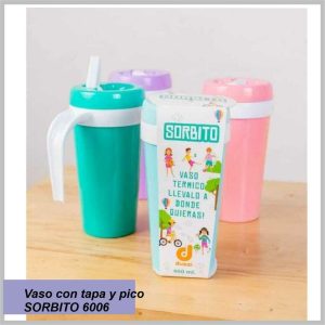 Vaso con Tapa y Pico Sorbito 6006