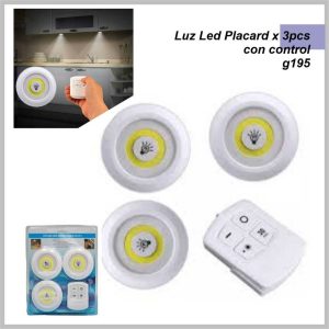 Luz led placard x 3PCS c/control G195 P094KA 6915