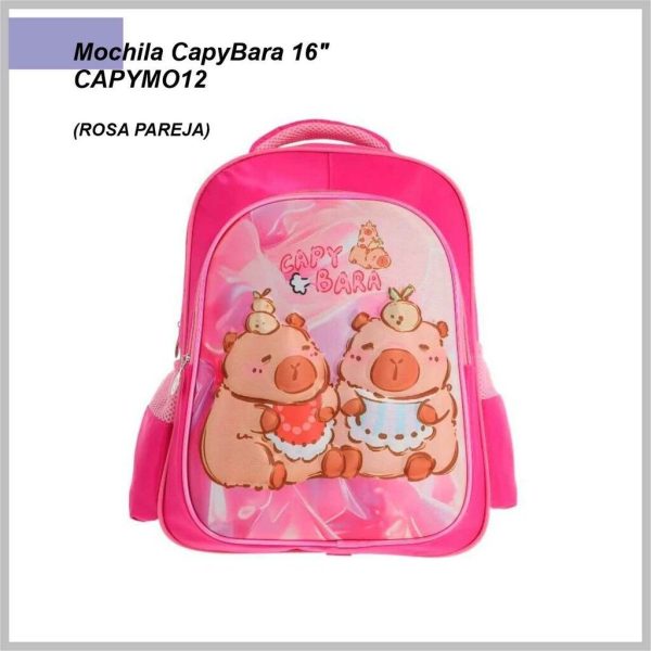 Mochila Infantil Capybara 16 CAPYMO12 (rosa pareja)
