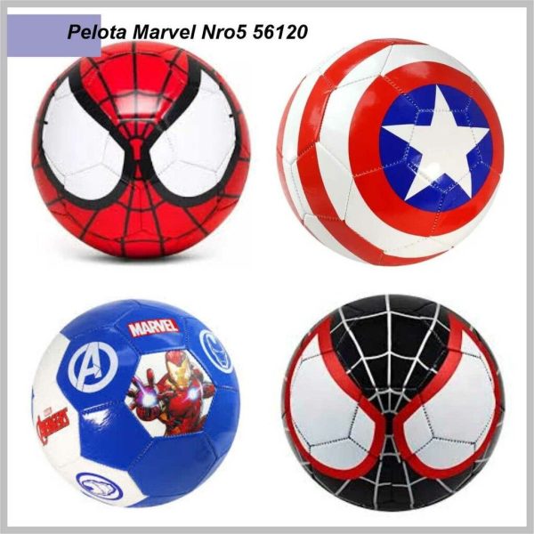 Pelota Futbol Nº5 MARVEL 56120 Capitan America blanco
