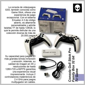 Consola GS5 Stick Pro family Box 32 Bit Tv Game