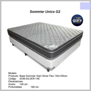 Sommier GANI Unico G2 190X140 cm/ SILVER FLEX FIRME ( 2 plazas)